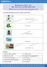 Đề thi học kì 2 Tiếng Anh 3 iLearn Smart Start - Đề số 5